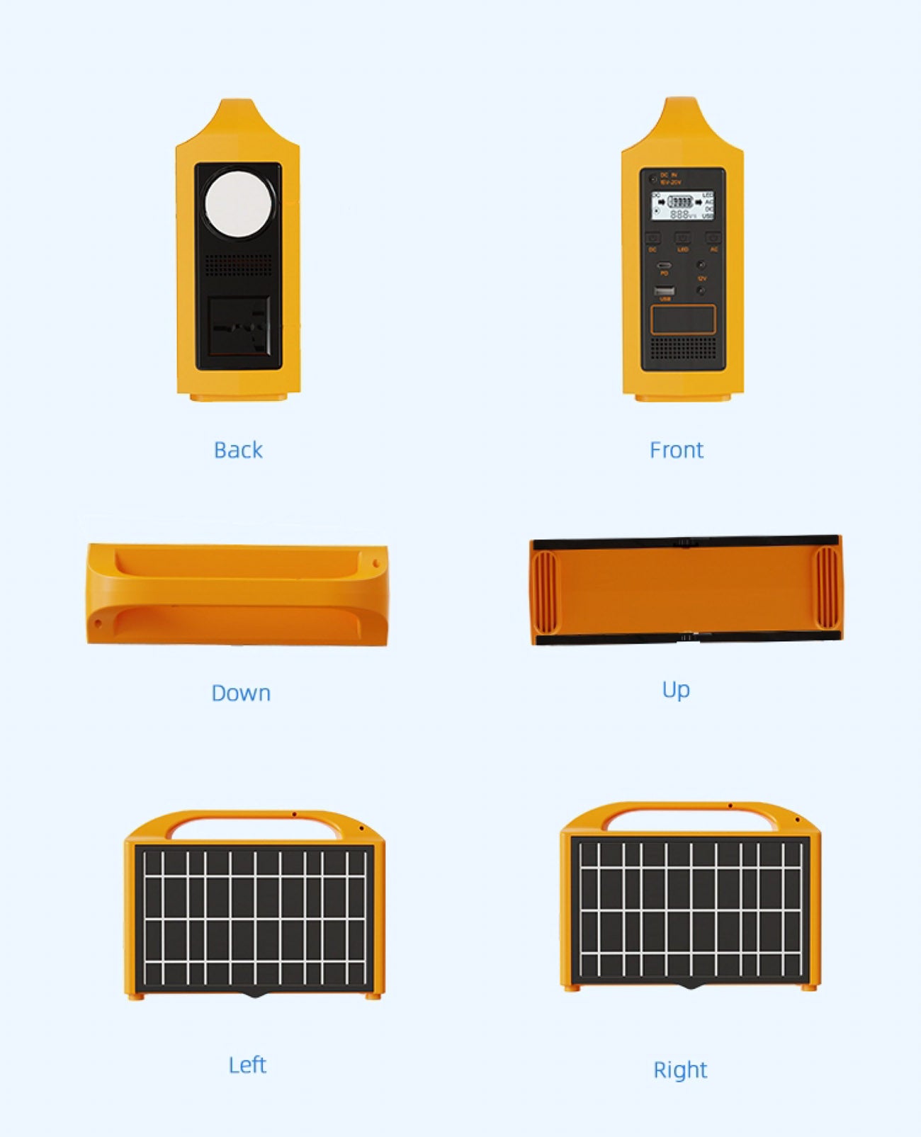 محول طاقة شمسي محمول CRONY EG-013 بقدرة 100 واط، بطارية LiFePO4 بسعة 76.8 واط ساعة، شحن سريع USB PD