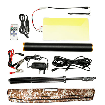 CRONY 2880W Fishing Light With battery and 3M stand Telescopic Fishing Rod Lamp Light Outdoor Emergency Lights
