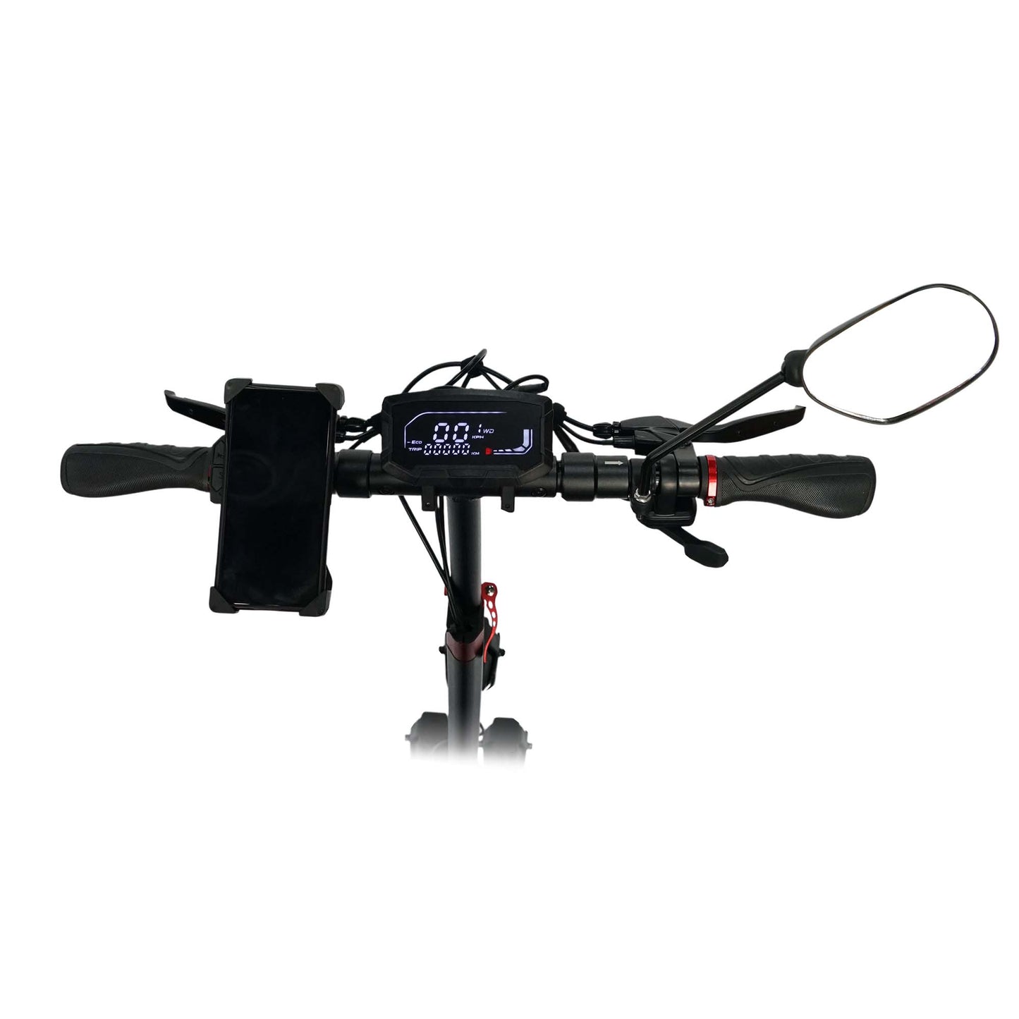 CRONY T4 Electric Scooter Big LCD Display With Seat 2000W Motor Smart App Control Triple LED Headlamps & Foldable Design with Smart Lock & Flashing Mode Front/Rear Suspension