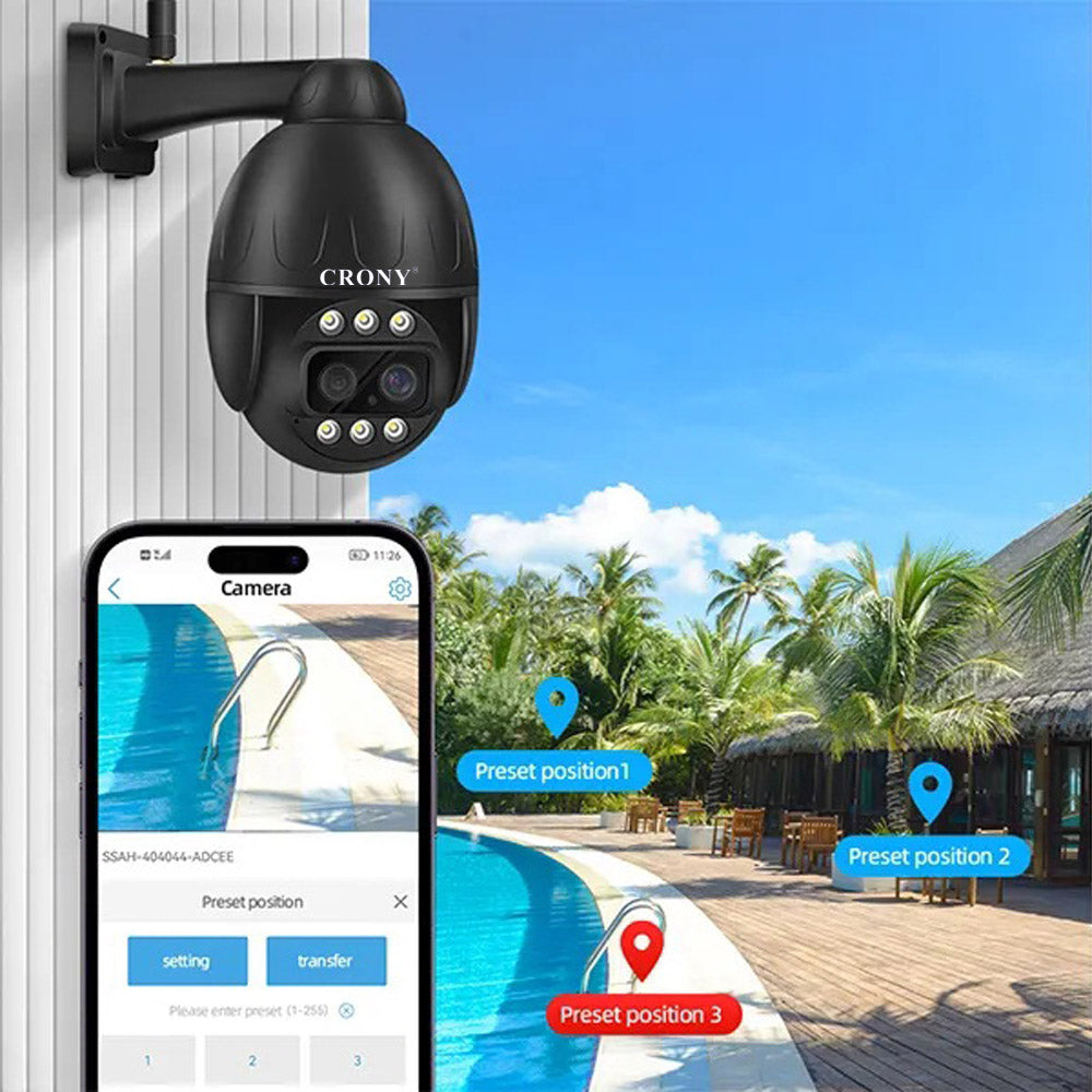 CRONY VST-DL26G-3IN1-4MP-10X 4G Camera Dual Lens 4K WiFi/Lan/4G GSM Pan Tilt Zoom Smart Security Camera