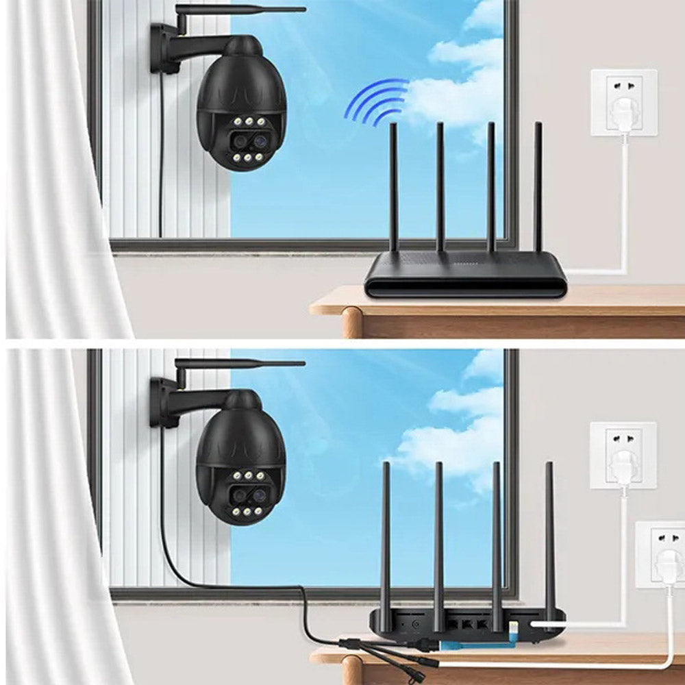 CRONY VST-DL26G-3IN1-4MP-10X 4G Camera Dual Lens 4K WiFi/Lan/4G GSM Pan Tilt Zoom Smart Security Camera