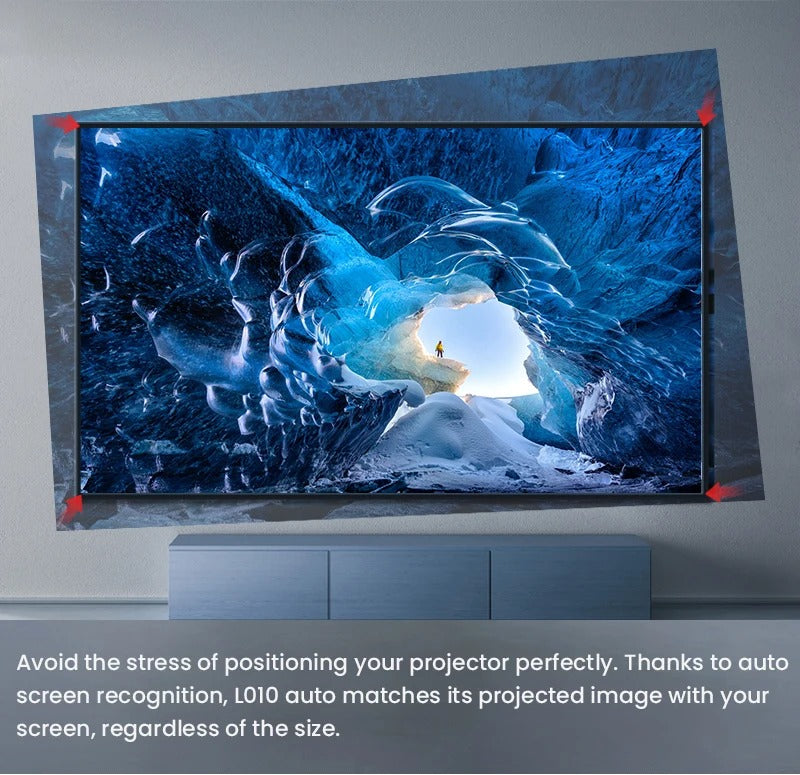 كروني L010 جهاز عرض ذكي بشاشة LCD أندرويد 11 واي فاي صغير محمول 4K فل اتش دي 1080p