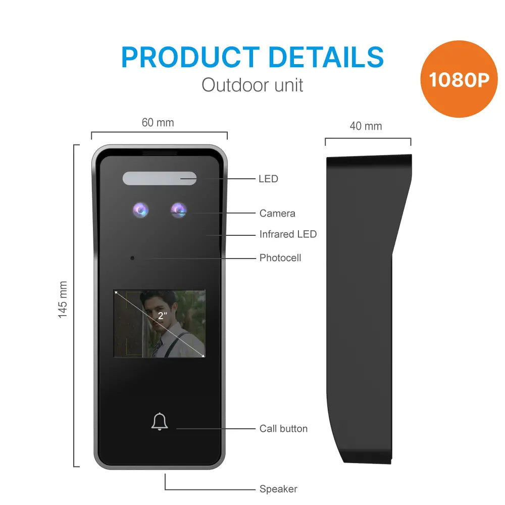 CRONY RL-DX7FR Face Characteristic Value Video Doorphone