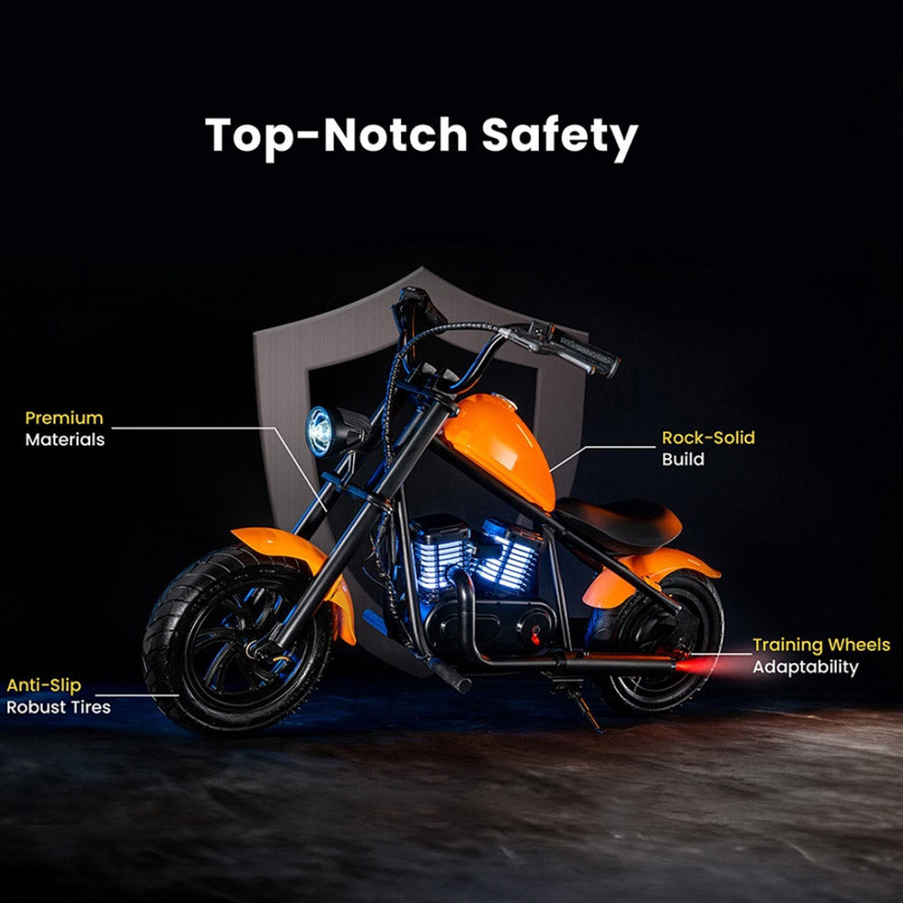 CRONY EL-MB03P Children Harley black plating With APP Bluetooth sounds and fake smoke LED light