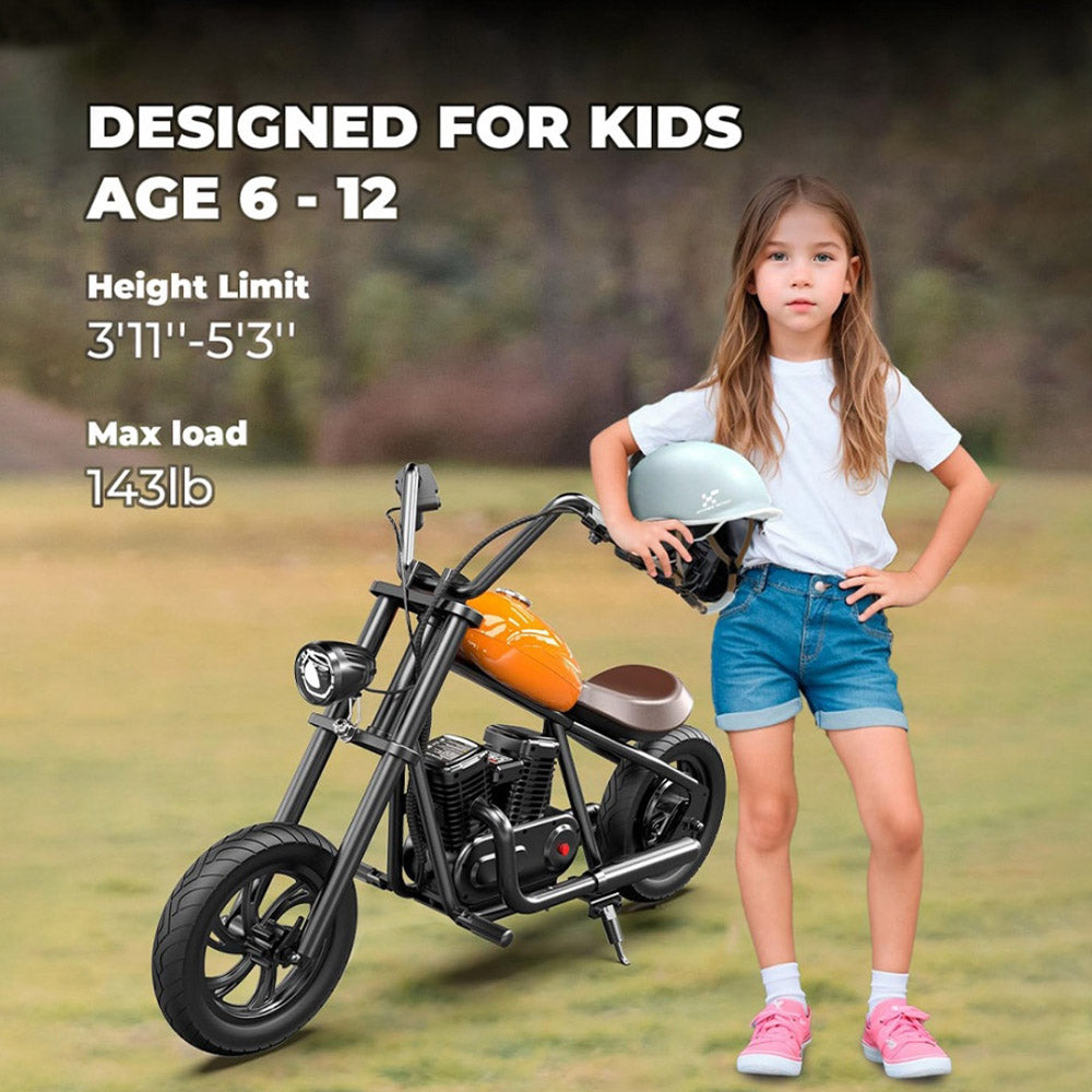 CRONY EL-MB03P Children Harley black plating With APP Bluetooth sounds and fake smoke LED light