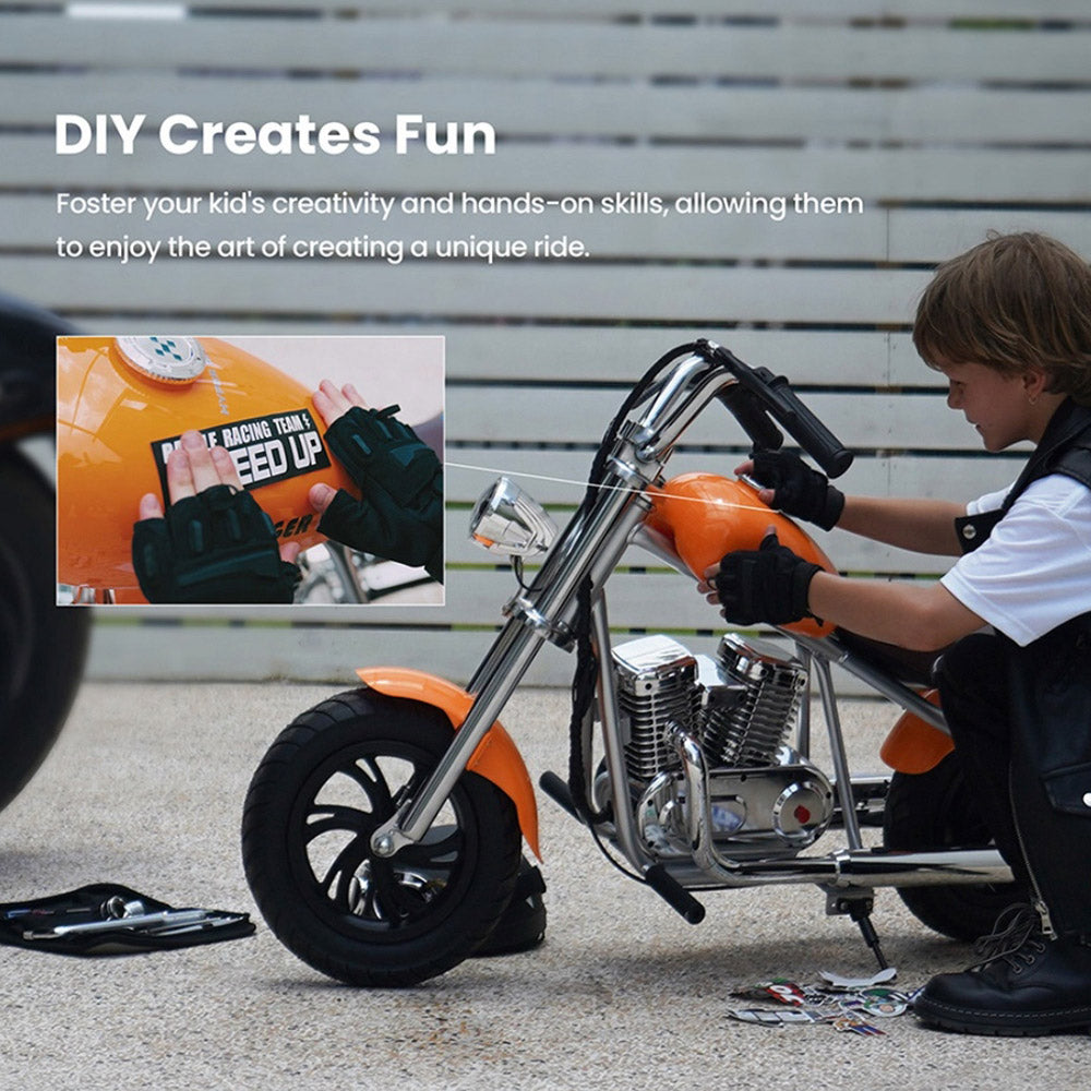 CRONY EL-MB03P Children Harley black plating With APP Bluetooth sounds and fake smoke LED light