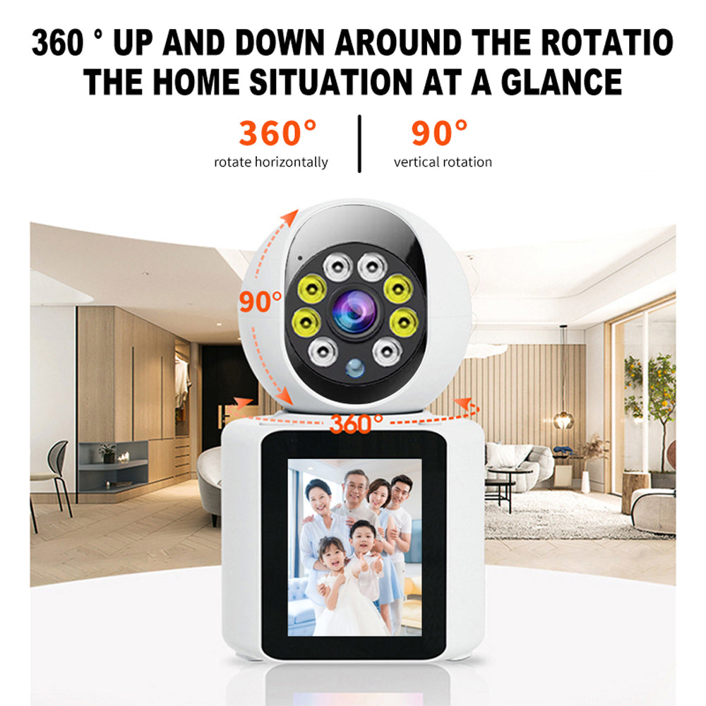 كروني IV-20 V360Pro تطبيق مكالمات فيديو 1080P كاميرا واي فاي عالية الدقة مكالمات فيديو بنقرة واحدة رؤية ليلية بالأشعة تحت الحمراء كاميرا مراقبة طفل بالفيديو