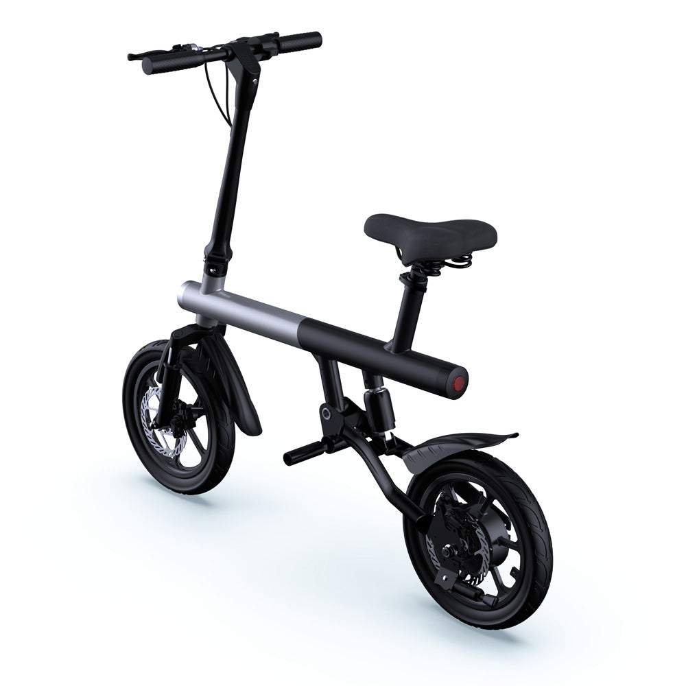 CRONY C4 Folding Electric Bicycle 350W Motor Front/Rear Disc Brakes LCD Display