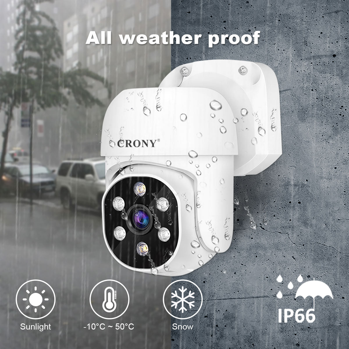 CRONY NVS008 Security Camera System 8 Channel 5MP Outdoor Indoor Surveillance DVR Kit with 8pcs 5MN AHD Cameras with Audio Night Vision Motion Detection