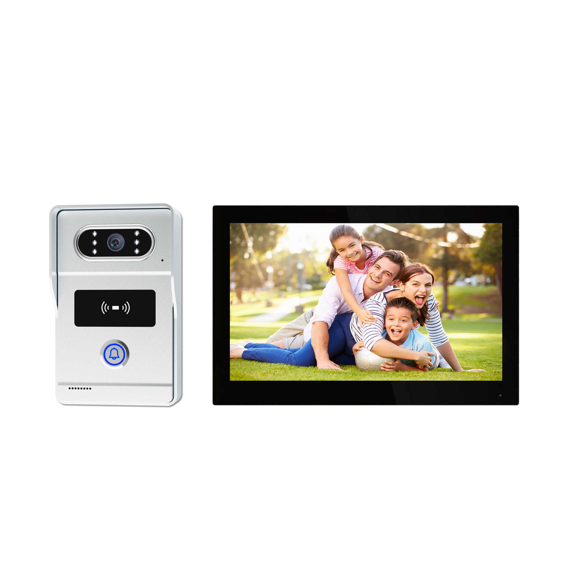 CRONY TUYATY75THTD2 Video Doorbell System 7 Inch AHD Wired Video Intercom with 1080P Camera IP65 Waterproof Touch Screen Monitor Support Remote Unlocking Motion Detection and APP Control