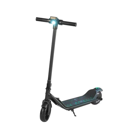 CRONY HL-B1 Electric Scooter for Kids Lightweight Foldable Electric Kick Scooter with LED Display Footwell Lights and Bluetooth Speaker