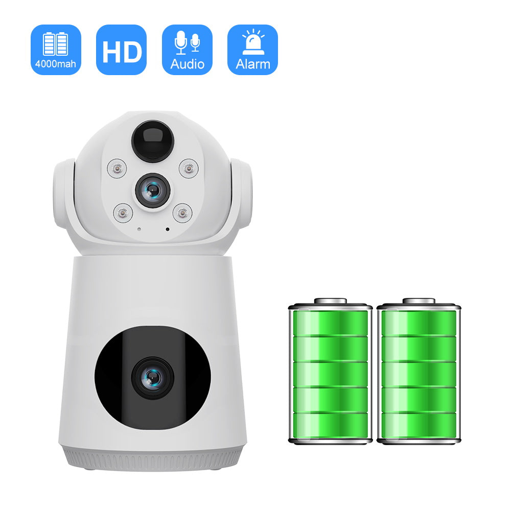 CRONY VQS003WIFI 4MP Wireless Security Camera Indoor Battery Powered WiFi Camera with Motion Detection Night Vision Two Way Audio Home Surveillance