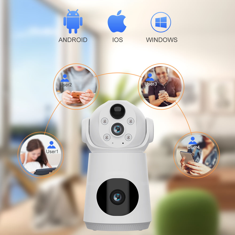 CRONY VQS003WIFI 4MP Wireless Security Camera Indoor Battery Powered WiFi Camera with Motion Detection Night Vision Two Way Audio Home Surveillance