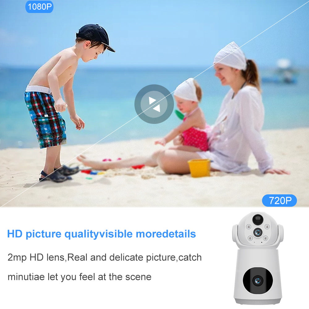 CRONY VQS003WIFI 4MP Wireless Security Camera Indoor Battery Powered WiFi Camera with Motion Detection Night Vision Two Way Audio Home Surveillance