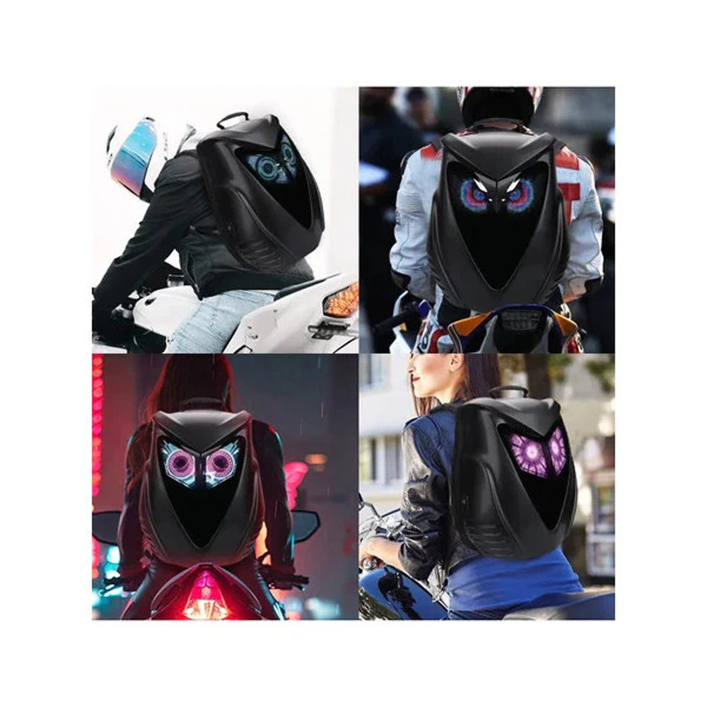 CRONY Owl LED Display Backpack Owl LED Eyes Motor Backpack, Backpack, Phone Control Screen Bag, Scooter Bag Bring AD