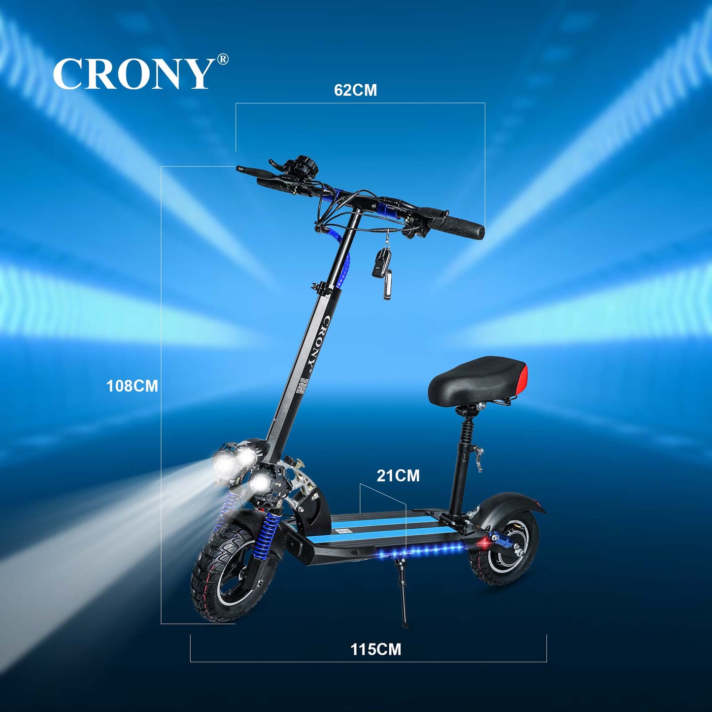 سكوتر كهربائي CRONY V10 للبالغين للتنقل اليومي
