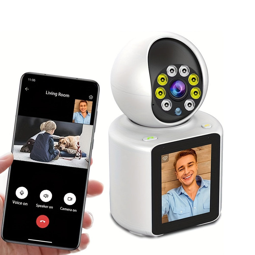 كروني IV-20 V360Pro تطبيق مكالمات فيديو 1080P كاميرا واي فاي عالية الدقة مكالمات فيديو بنقرة واحدة رؤية ليلية بالأشعة تحت الحمراء كاميرا مراقبة طفل بالفيديو