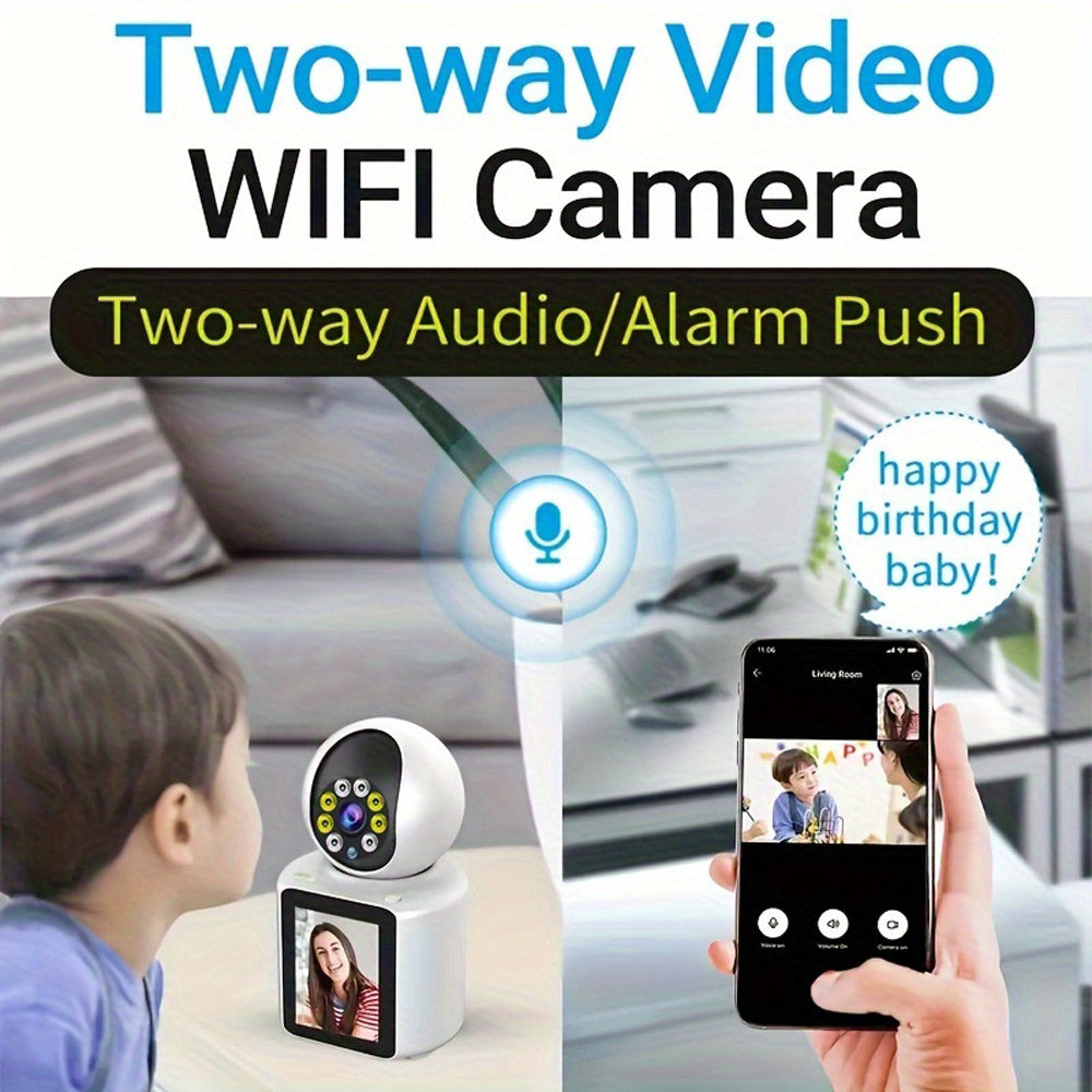 كروني IV-20 V360Pro تطبيق مكالمات فيديو 1080P كاميرا واي فاي عالية الدقة مكالمات فيديو بنقرة واحدة رؤية ليلية بالأشعة تحت الحمراء كاميرا مراقبة طفل بالفيديو