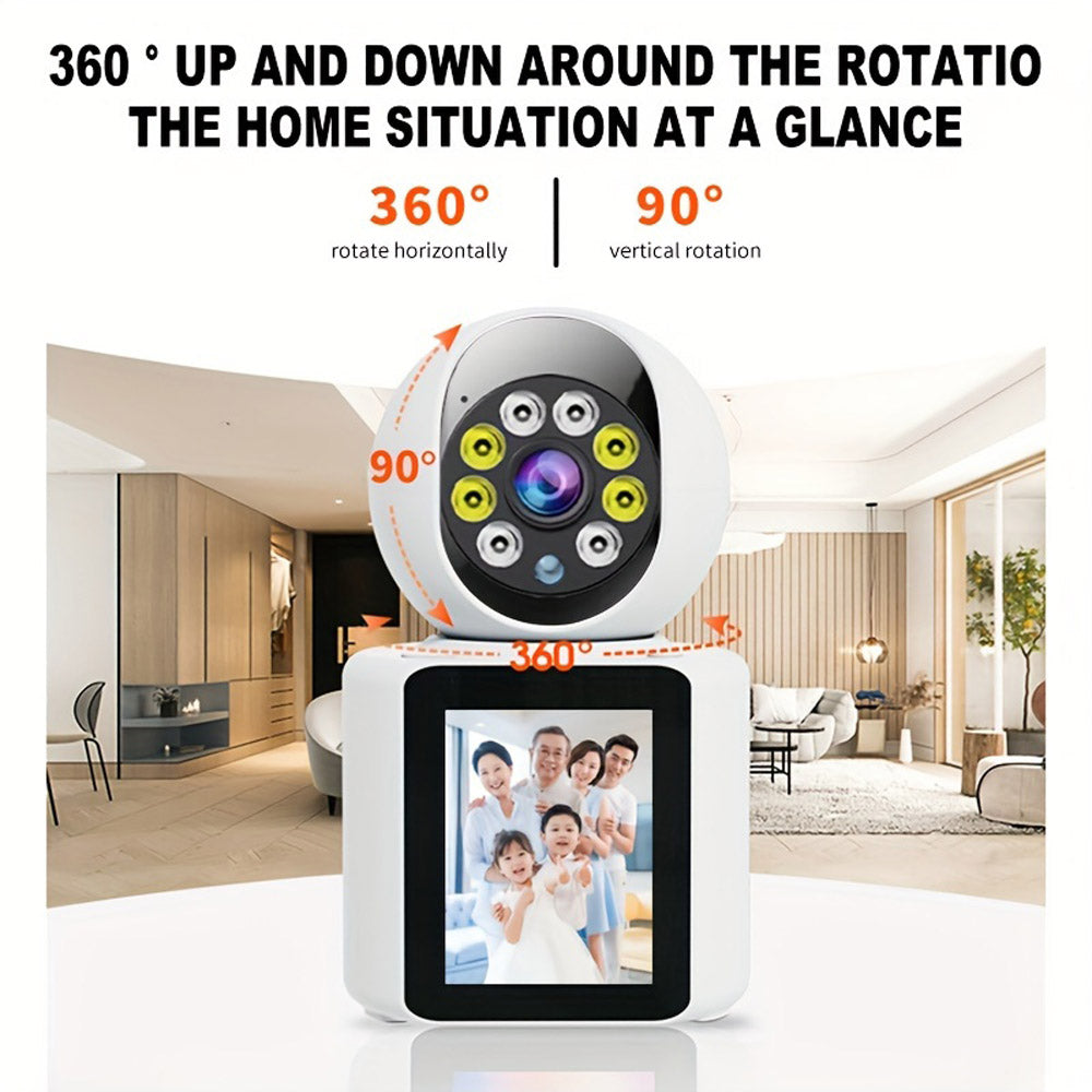 كروني IV-20 V360Pro تطبيق مكالمات فيديو 1080P كاميرا واي فاي عالية الدقة مكالمات فيديو بنقرة واحدة رؤية ليلية بالأشعة تحت الحمراء كاميرا مراقبة طفل بالفيديو
