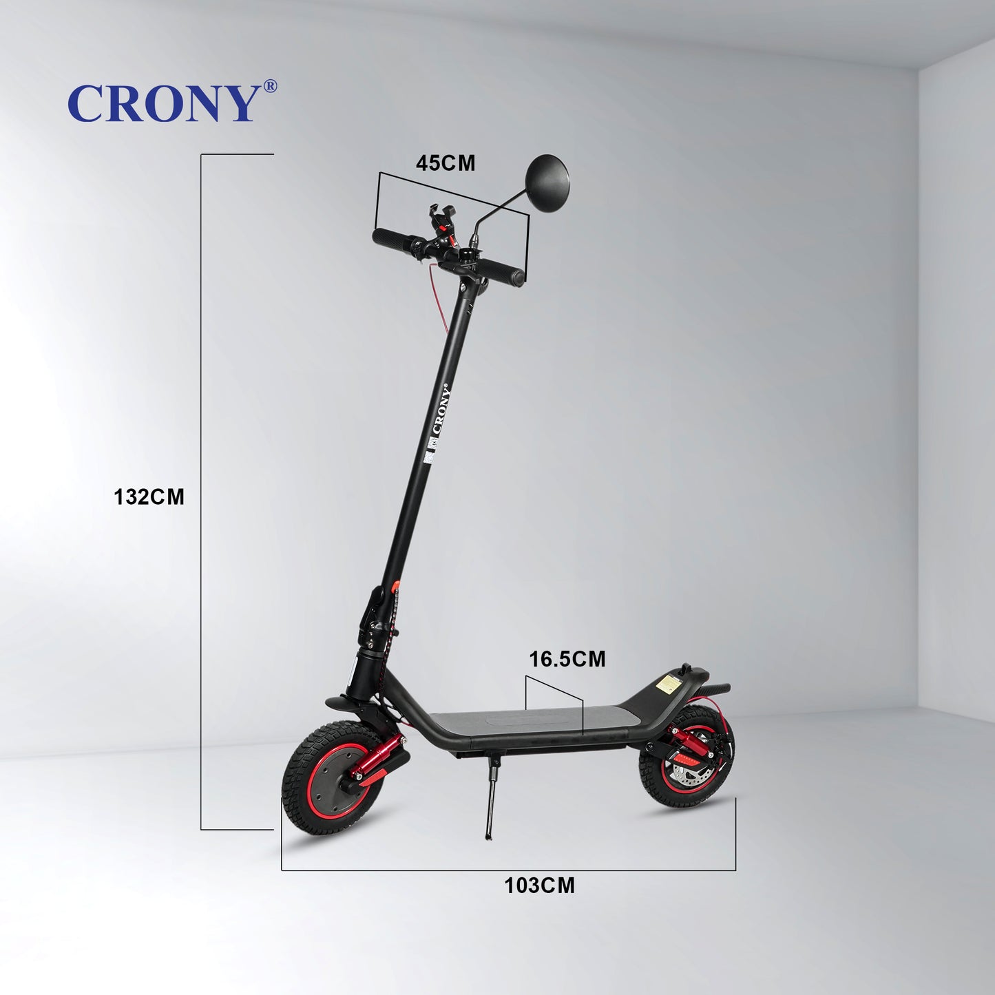 CRONY M365 MAX Dual suspension E-Scooter 500W Motor 36V/10AH Battery 20-30KM Range Back Disc Brake Front/Rear Suspension