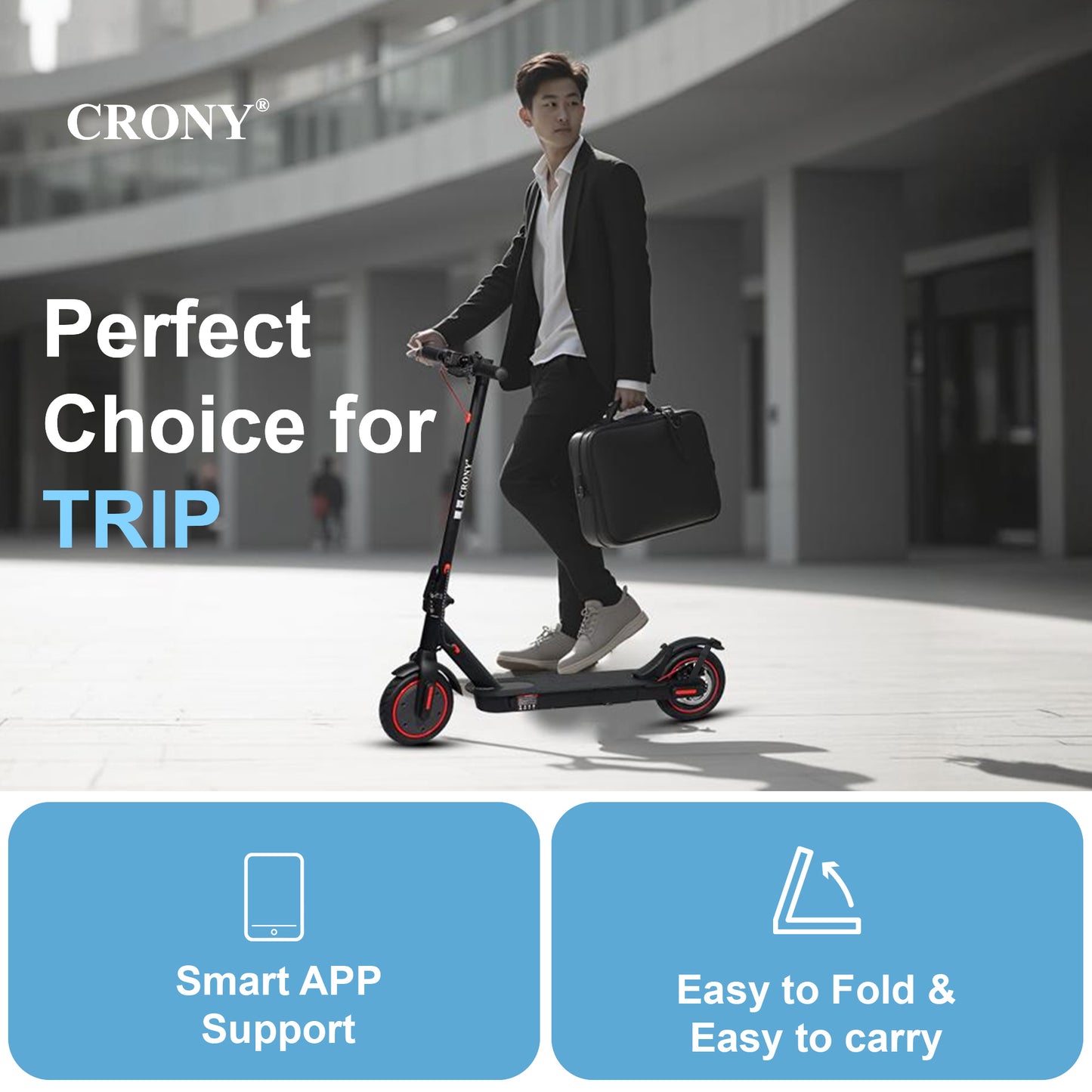 CRONY M365 Foldable Electric Scooter Lightweight Scooter for Adults Kids