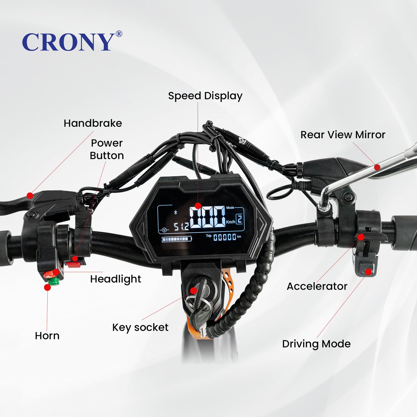 CRONY M4 Max Foldable Electric Scooter with Front/Rear Suspension Designed
