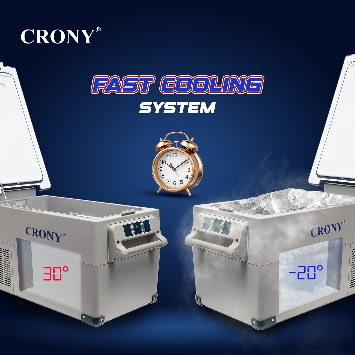 CRONY CF35 Portable Car Refrigerator camping freezer electric cooler best for road trip outdoor and home easy to handle