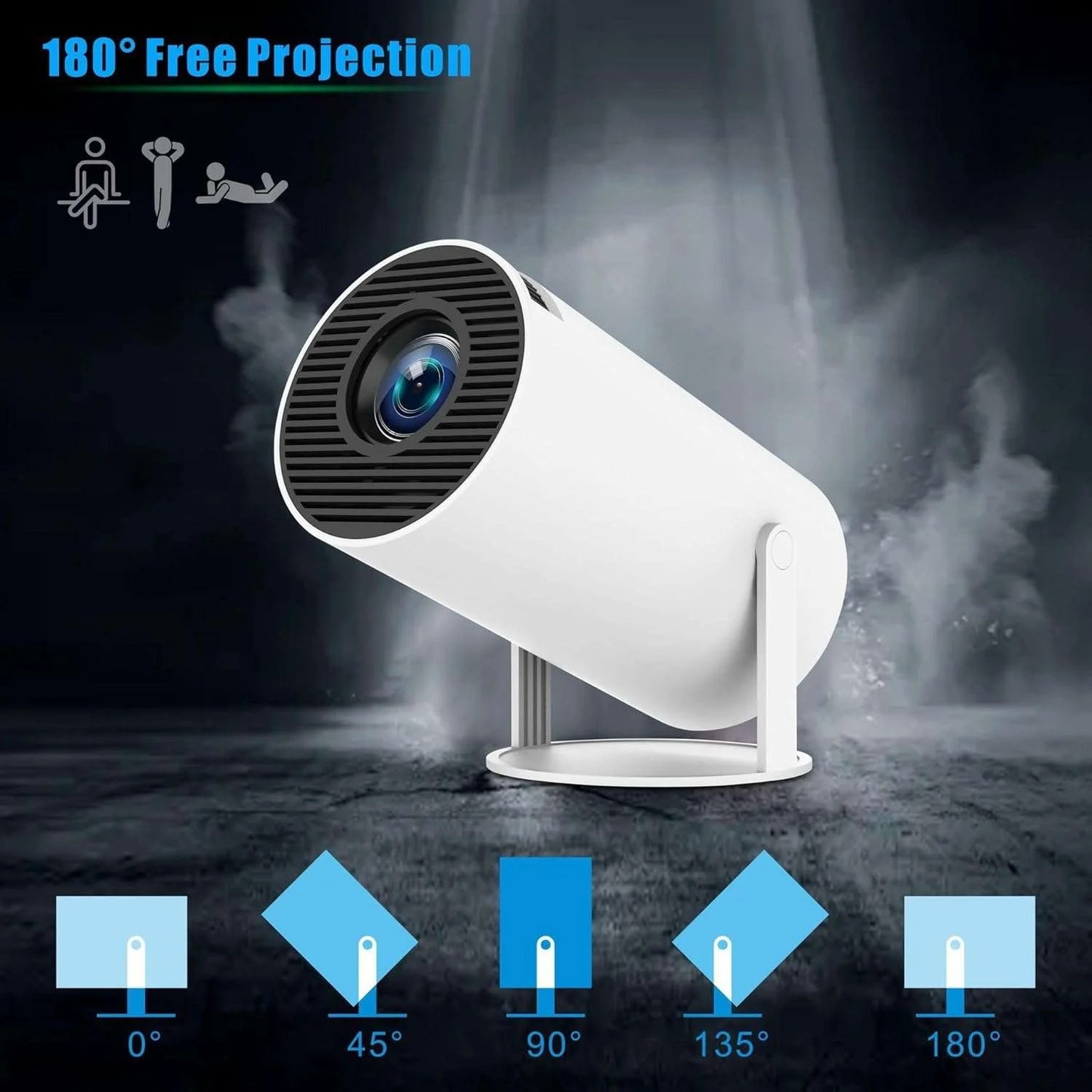 CRONY HY-300A Game projector 180° Automatic Focus Home Video Portable Projector