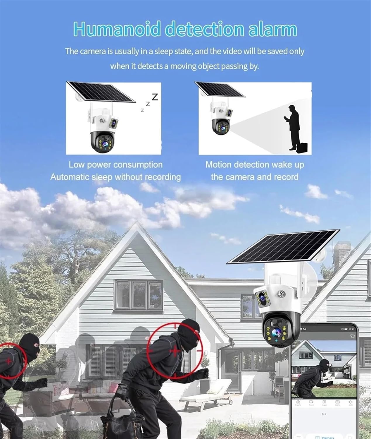 CRONY VCS09 4G WIFI solar camera Outdoor Security Cameras 4MP/8MP HD Wireless Outdoor Camera PTZ Solar IP Camera Built-in Battery Video Surveillance Cameras