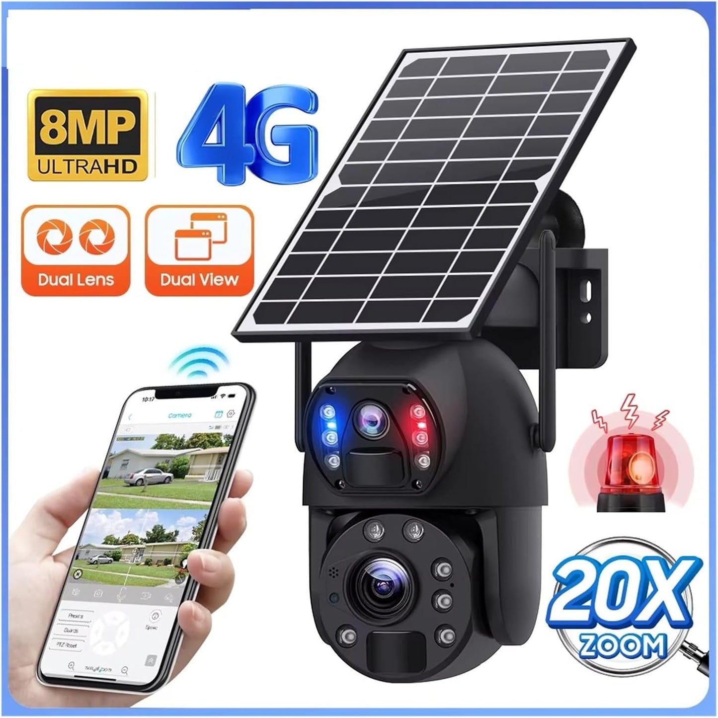 CRONY ST-598-8M-20X-4G Low power Solar Battery Camera