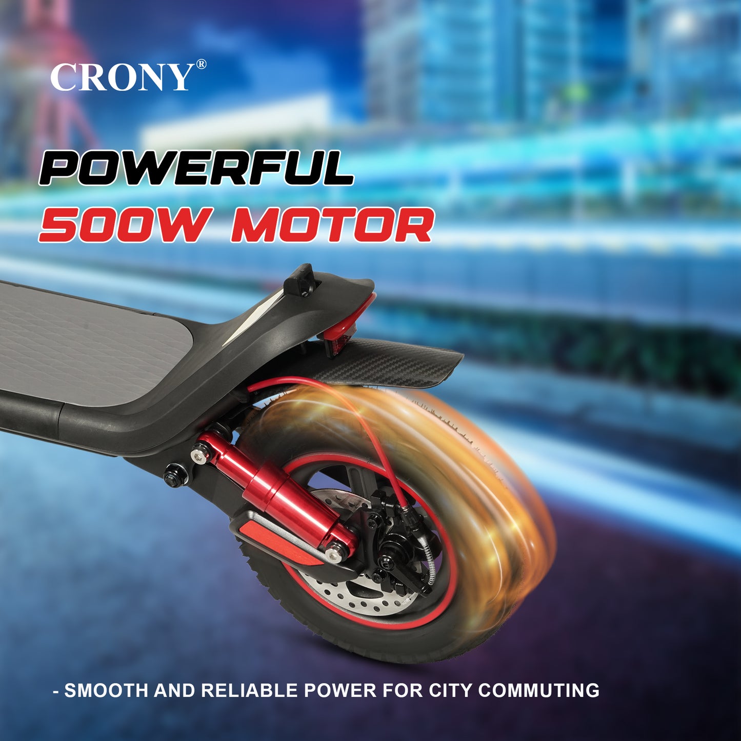 CRONY M365 MAX Dual suspension E-Scooter 500W Motor 36V/10AH Battery 20-30KM Range Back Disc Brake Front/Rear Suspension