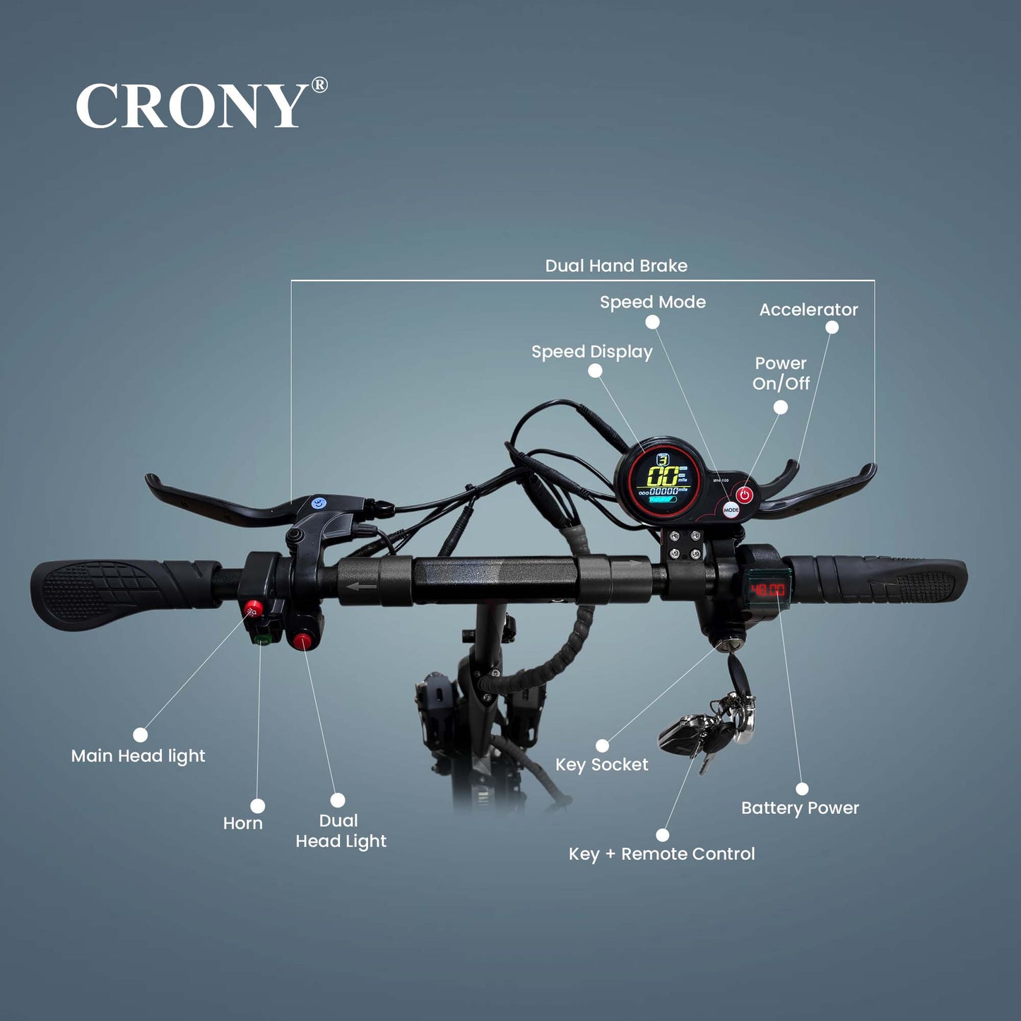 سكوتر كهربائي CRONY V10 Pro للكبار والأطفال