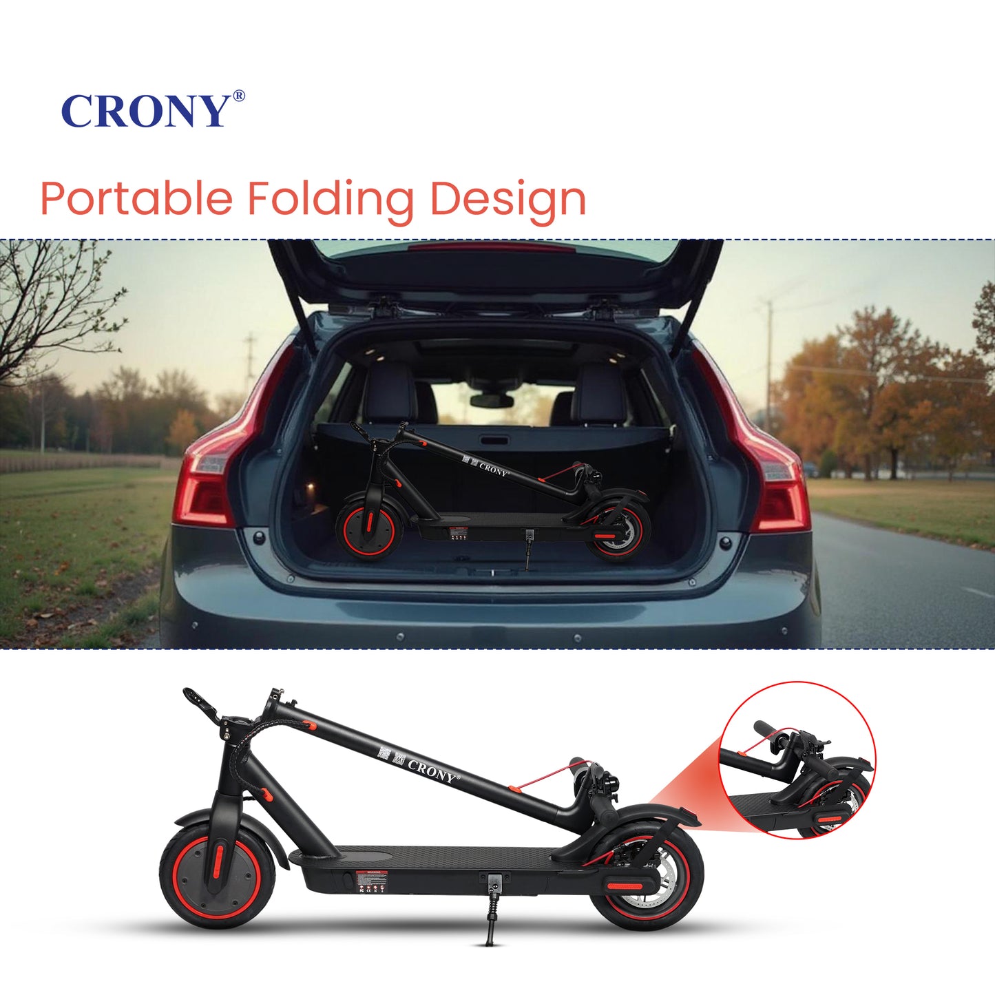 CRONY M365 Foldable Electric Scooter Lightweight Scooter for Adults Kids