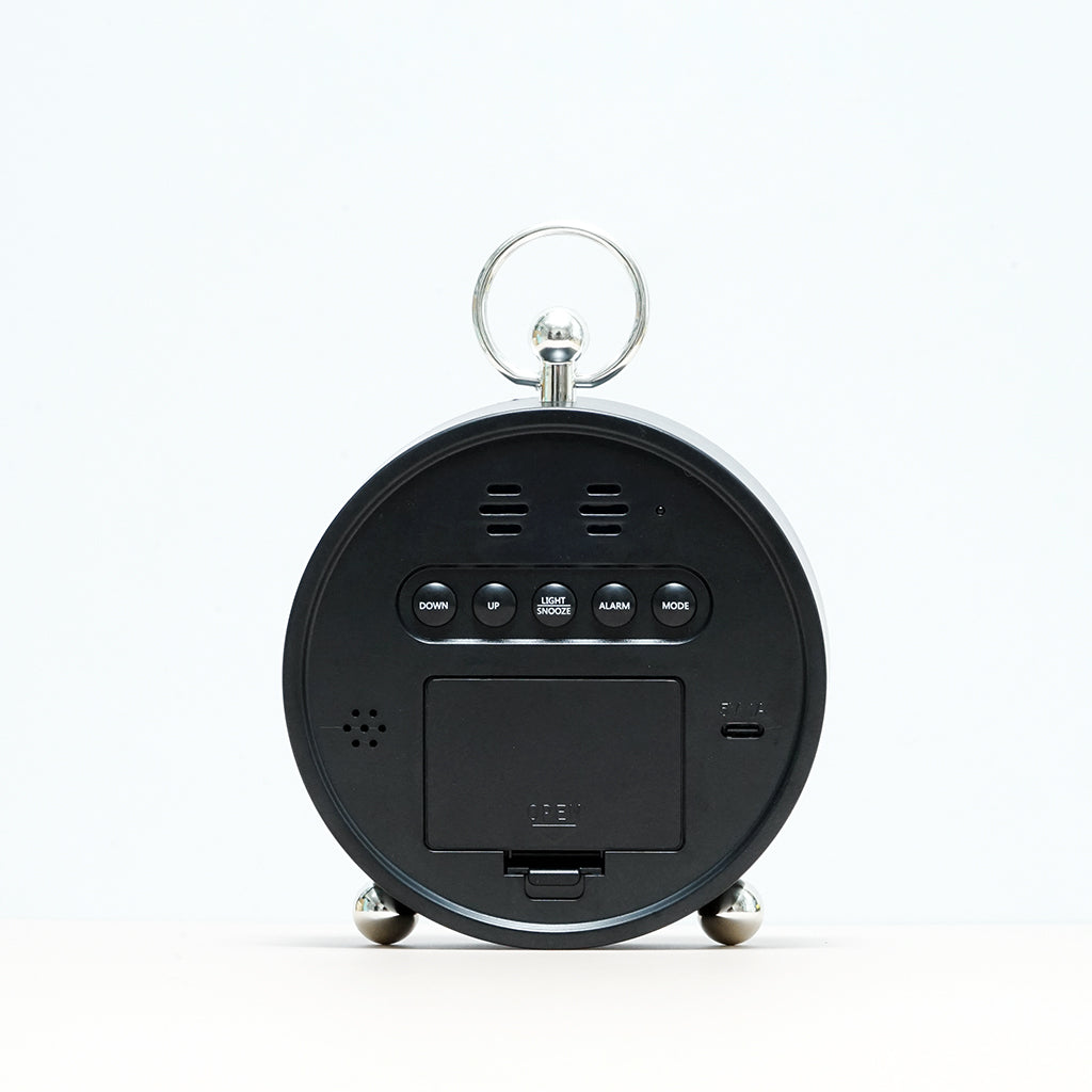 CRONY 8025 Electronic Clock Date Temperature Display Alarm Clocks With Atmosphere Light Voice-activated LED Digital Table Clock