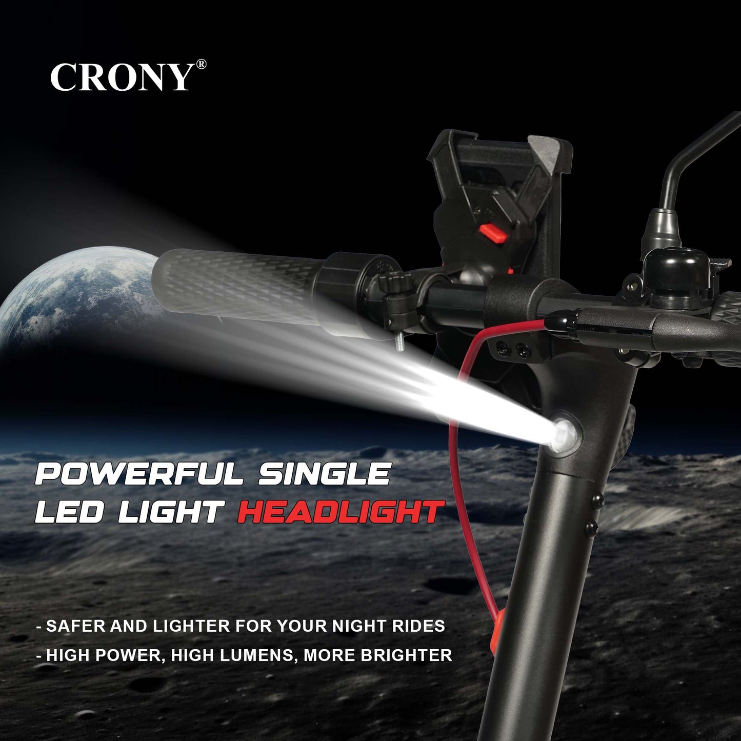 CRONY M365 MAX Dual suspension E-Scooter 500W Motor 36V/10AH Battery 20-30KM Range Back Disc Brake Front/Rear Suspension
