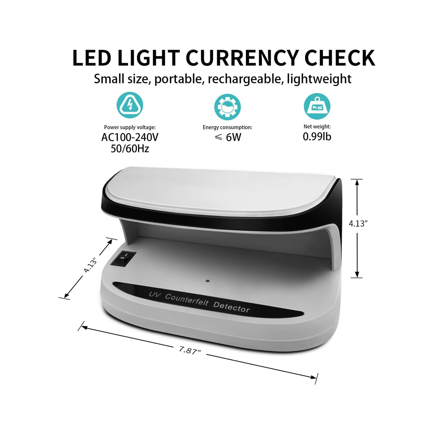 CRONY Banknote Verifiers AL-09 Auto UV Counterfeit Money Detector Handy Mini Counterfeit Money Detector Scanner Machine With UV