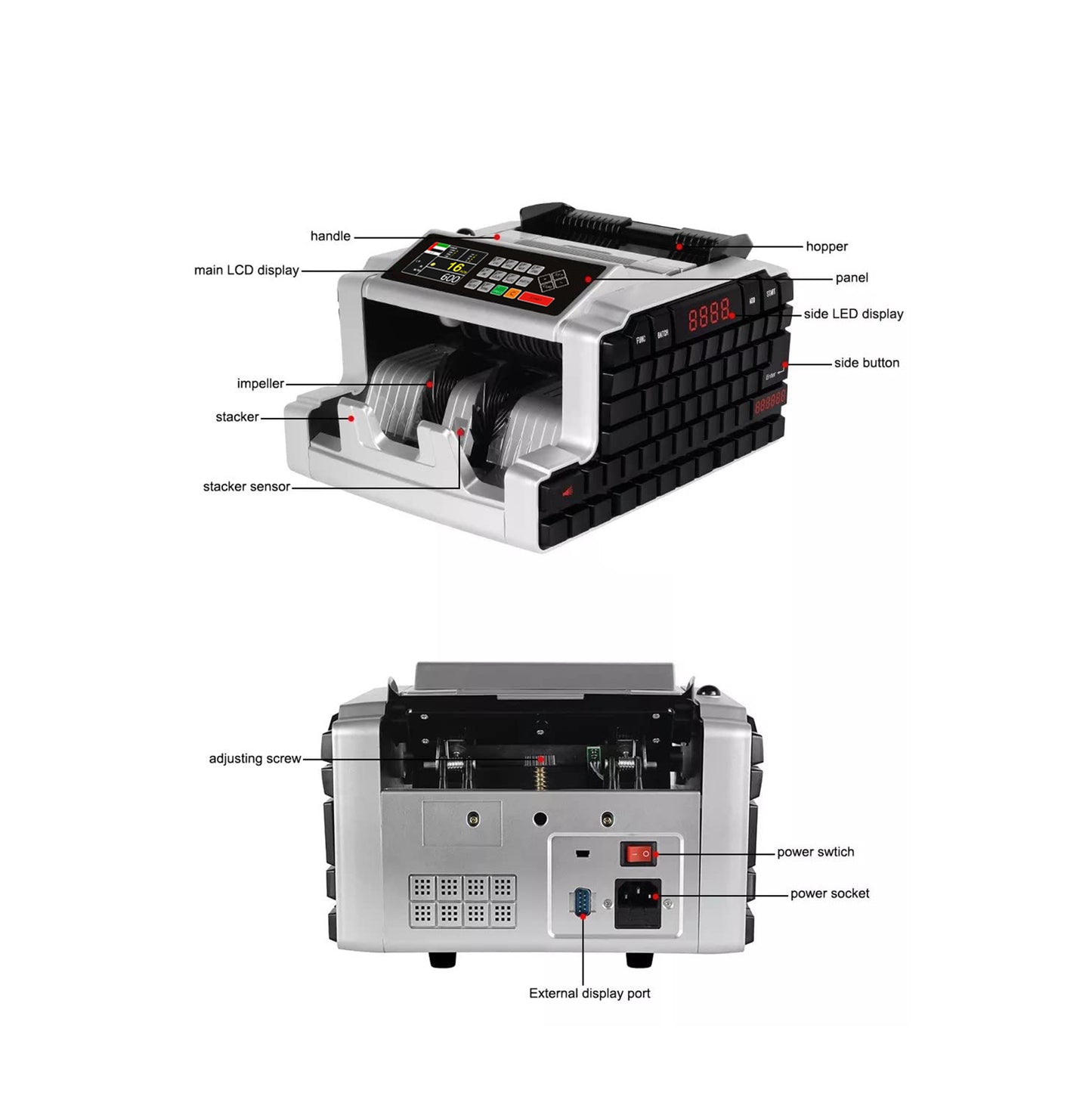 CRONY Banknote Verifiers AL-6200T currency count machine Multi-currency High quality money currency counter machine