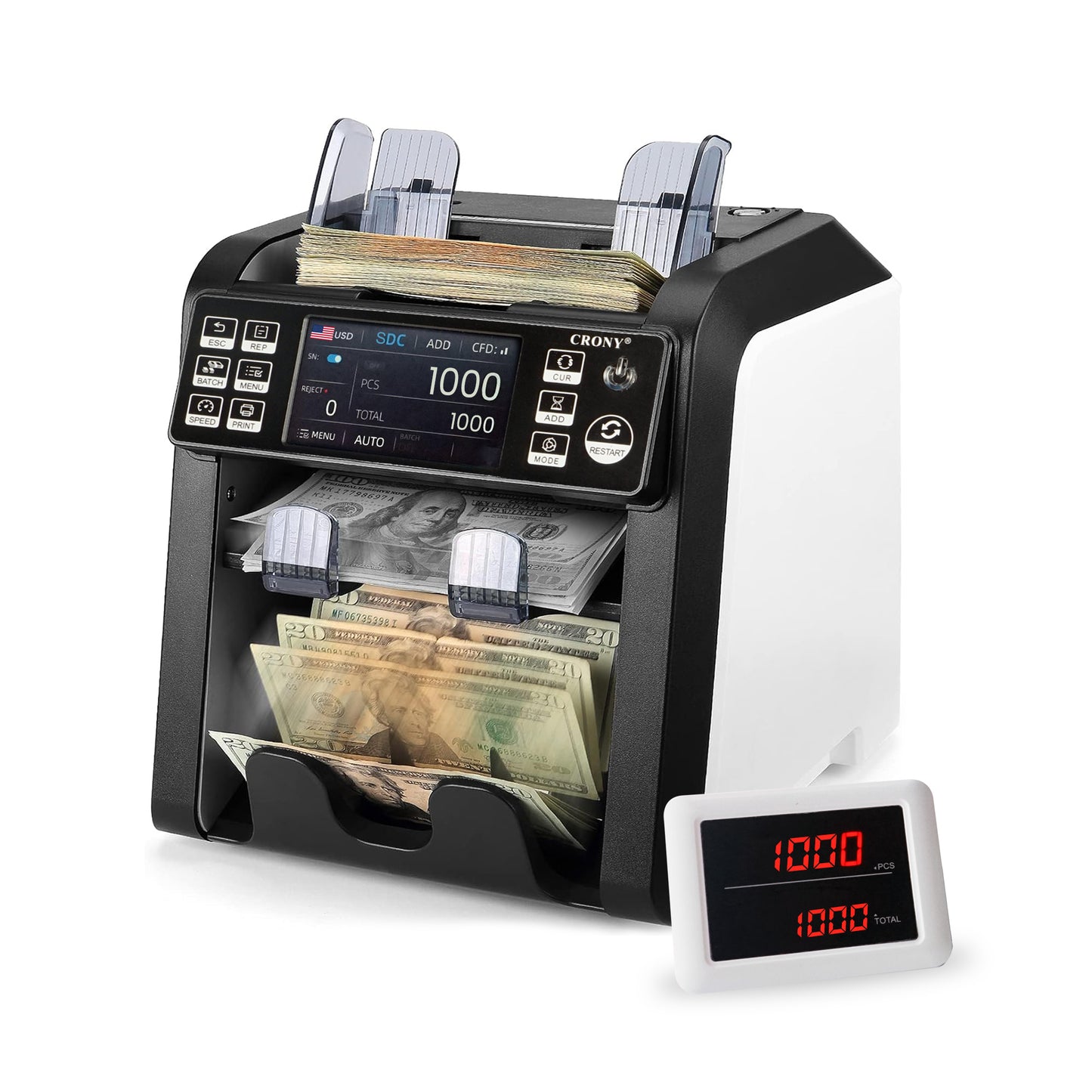 CRONY Banknote Verifiers AL-950 Multi Currency Mix Value Money sorter Pocket Money Counter and Sorter