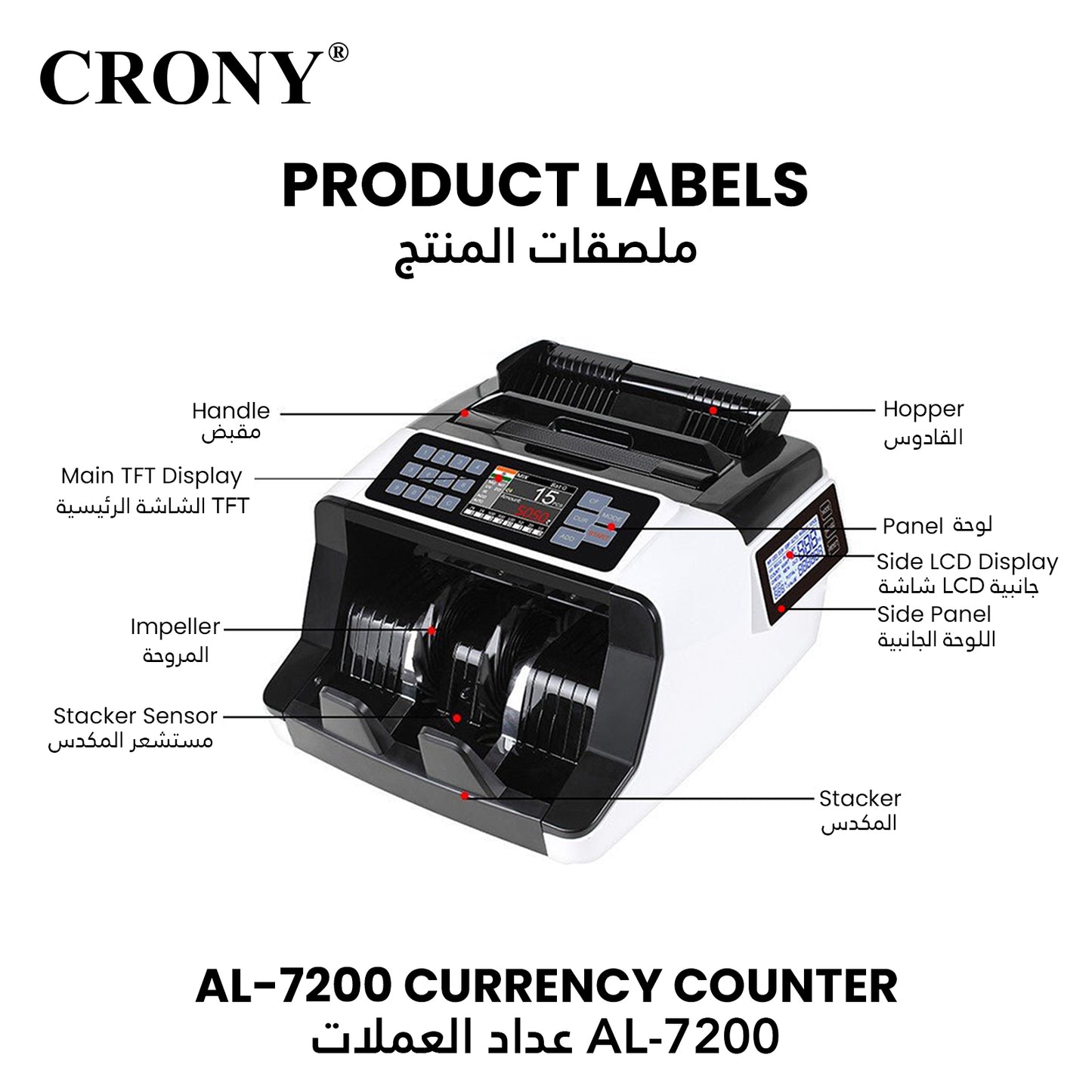 CRONY AL-7200 Currency Counter Single Denomination Value Counter Banknote Verifiers