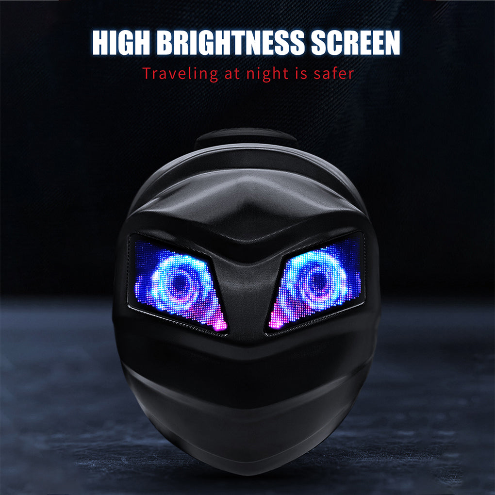 CRONY Iron Man Water transfer Crown LED Display Backpack Upgrade Iron Man LED Backpack Screen Knight Motorcycle Backpack Cool Travel Bag Scooter Bag -2