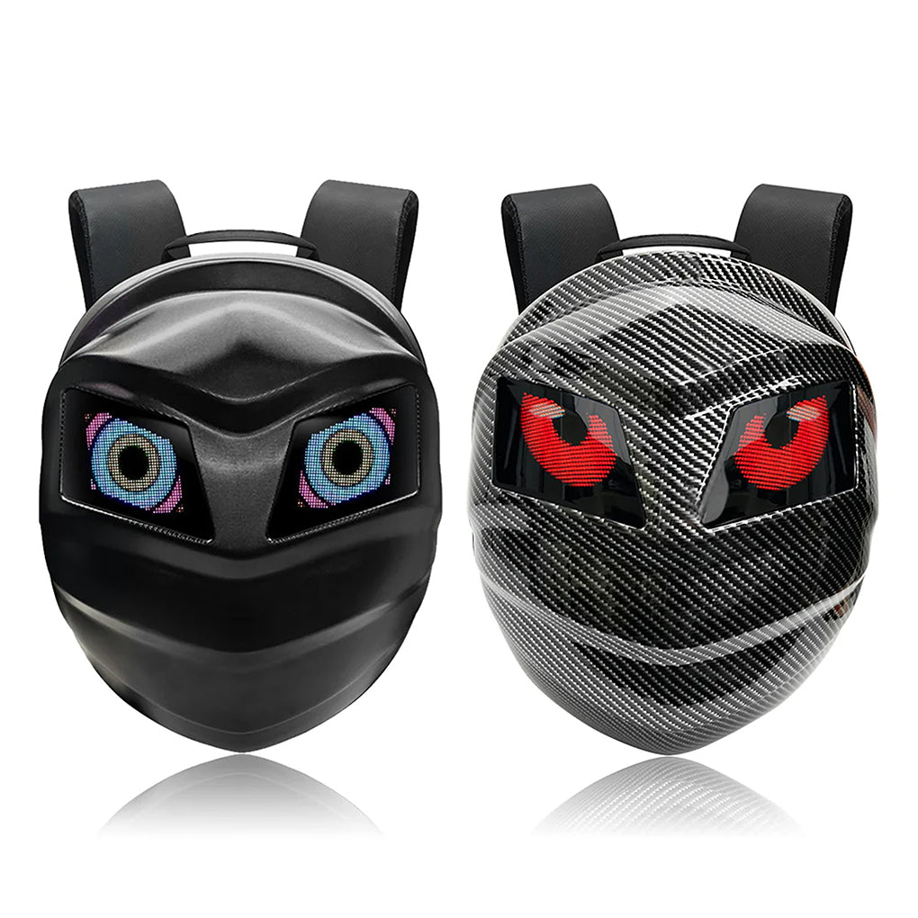 CRONY Iron Man Water transfer Crown LED Display Backpack Upgrade Iron Man LED Backpack Screen Knight Motorcycle Backpack Cool Travel Bag Scooter Bag -2