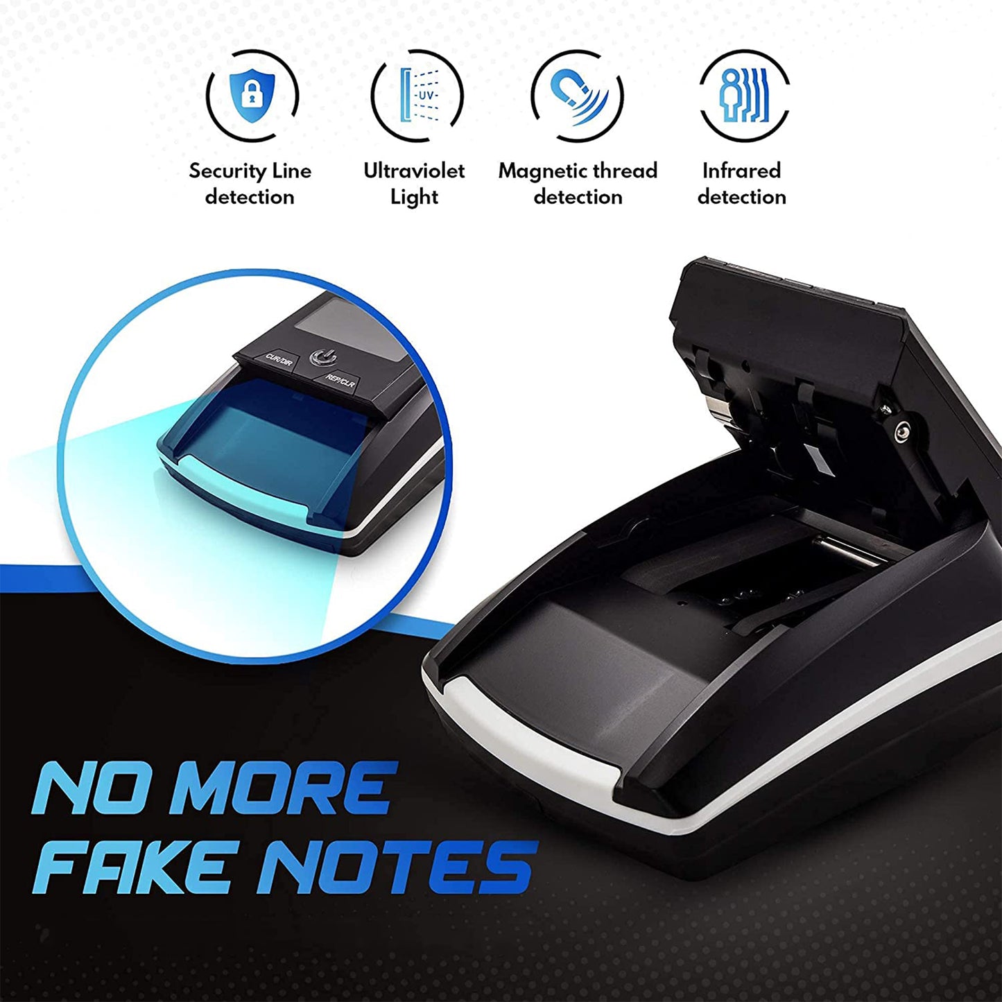 CRONY Banknote Verifiers CN-136 Automatic Money Detector TFT Display Auto Fake Note Money Detector Portable Counterfeit Bill detector Money Counter