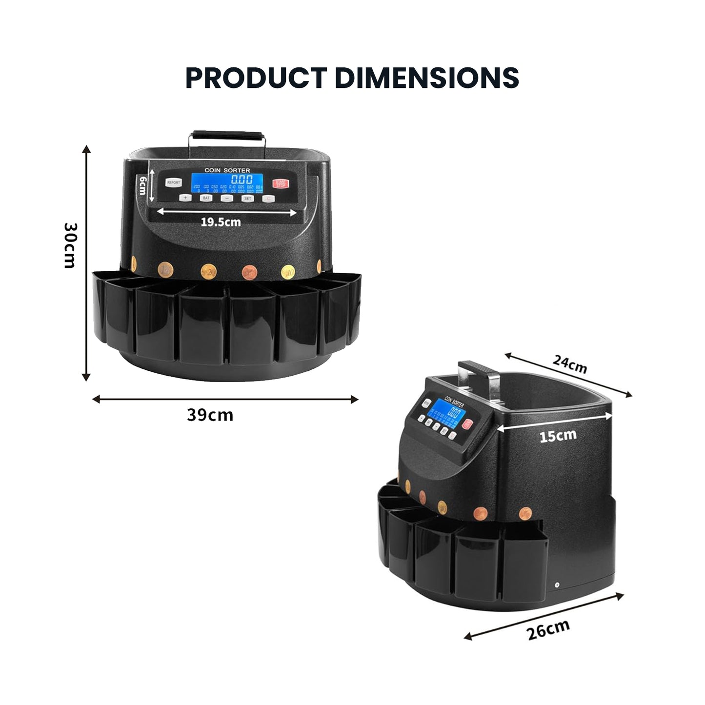 CRONY Banknote Verifiers CN-550 Coin counting machine LCD screen coin sorting machine Export coin counting machine Money Counter