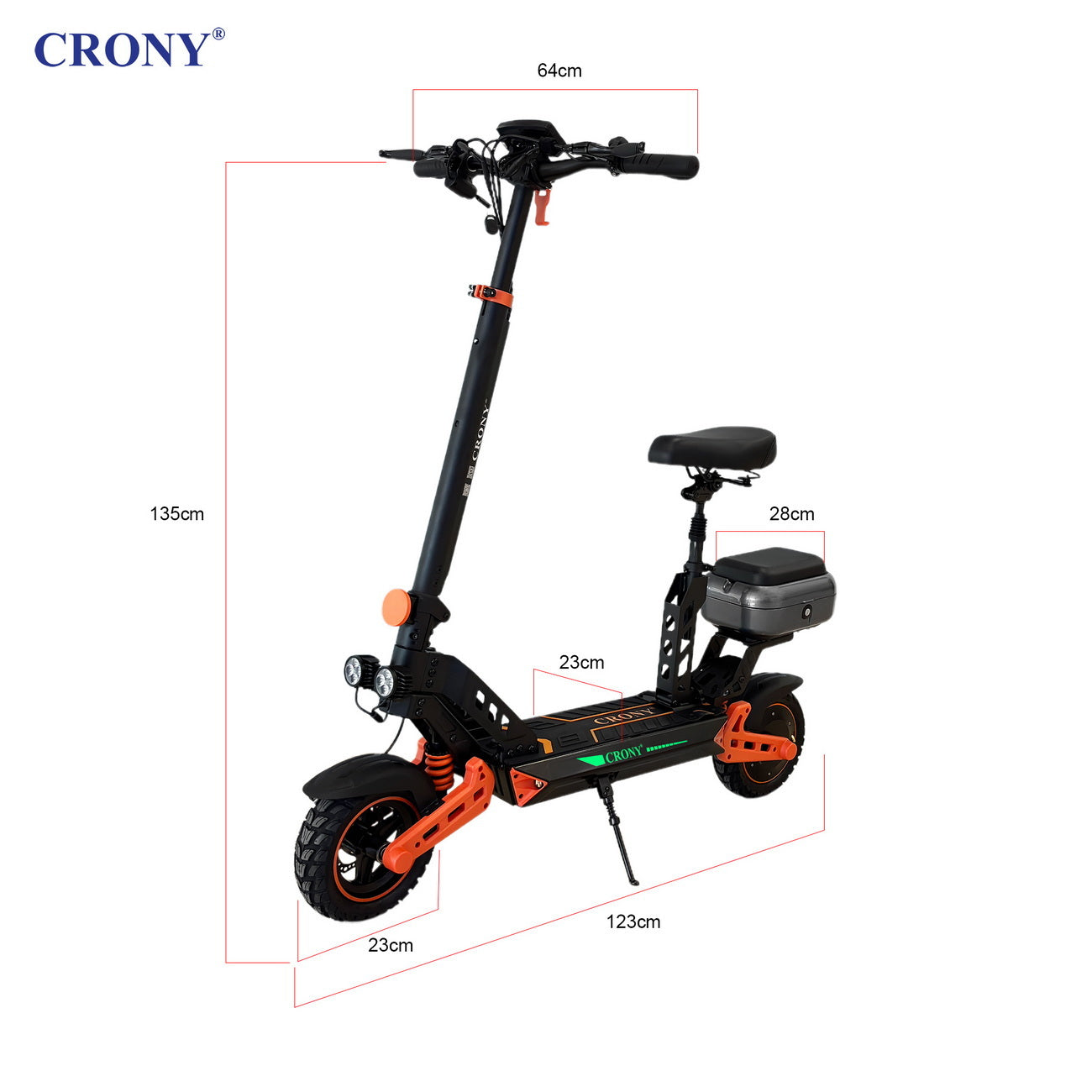 سكوتر كهربائي CRONY D2 Pro تعليق مزدوج إطار من الألمنيوم شاشة LCD بلوتوث تطبيق قابل للطي للكبار سكوتر كهربائي E