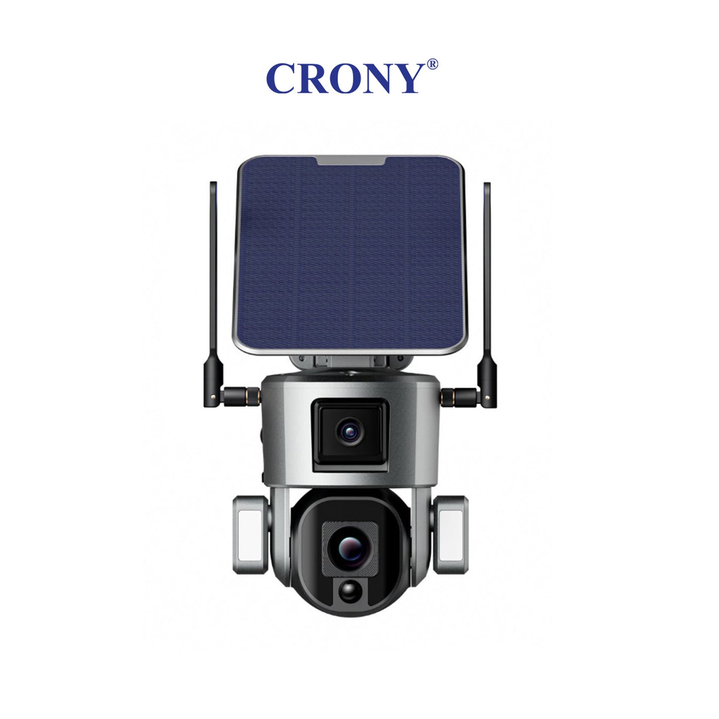 كاميرا PTZ بطارية مزدوجة الربط بالطاقة الشمسية CRONY D5 4G-4K-8MP كاميرا مراقبة لاسلكية 8 ميجابكسل خارجية مقاومة للماء IP66 كاميرا شمسية مزدوجة
