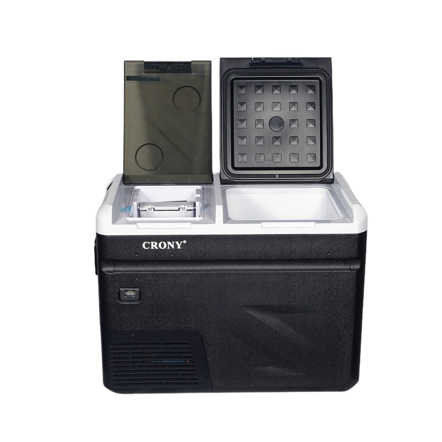 CRONY IC36 36L Home and Car Vehicle Refrigerator With Ice Machine Bottle Opener Cup Holder Car Battery Protection
