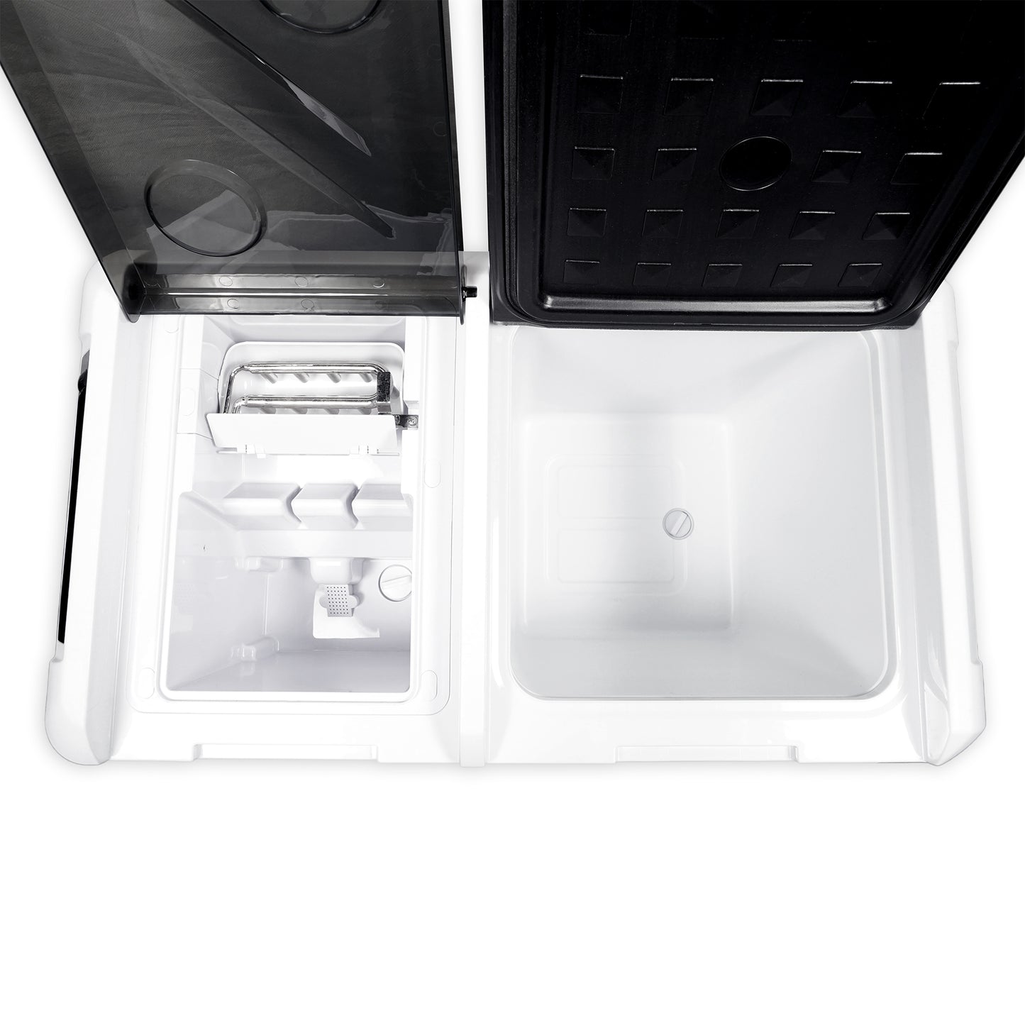 CRONY IC36 36L Home and Car Vehicle Refrigerator With Ice Machine Bottle Opener Cup Holder Car Battery Protection