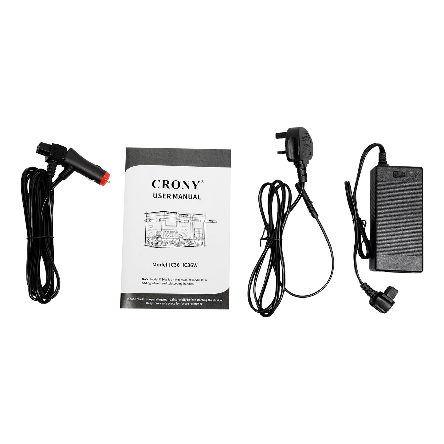 CRONY IC36 36L Home and Car Vehicle Refrigerator With Ice Machine Bottle Opener Cup Holder Car Battery Protection
