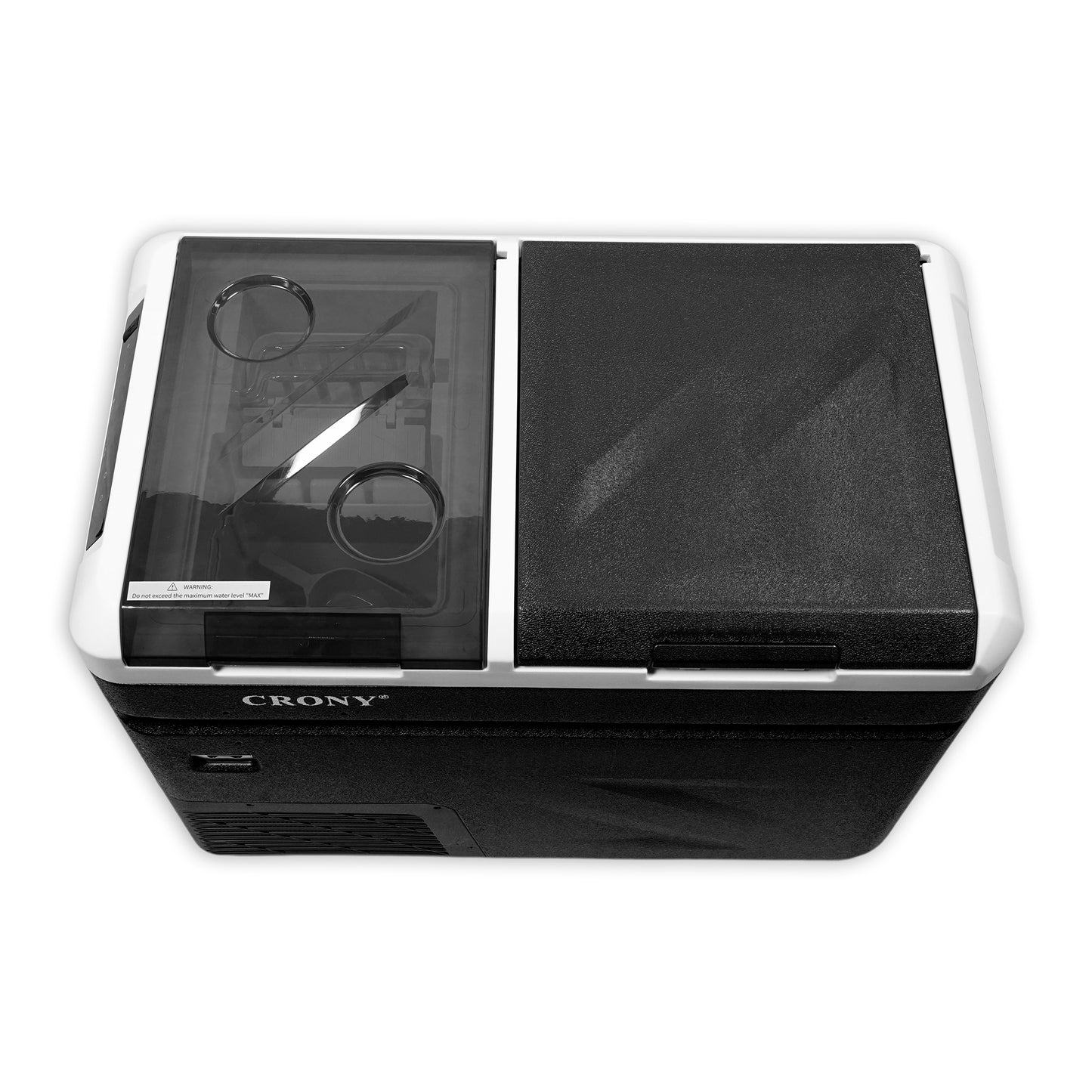 CRONY IC36 36L Home and Car Vehicle Refrigerator With Ice Machine Bottle Opener Cup Holder Car Battery Protection