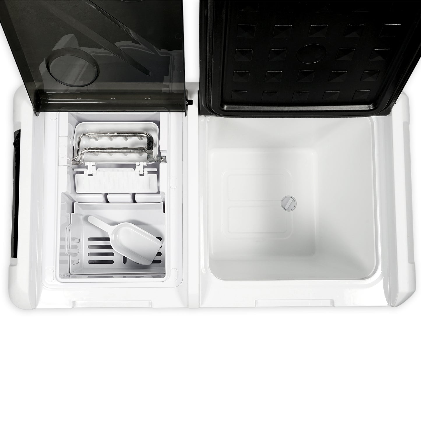 CRONY IC36 36L Home and Car Vehicle Refrigerator With Ice Machine Bottle Opener Cup Holder Car Battery Protection